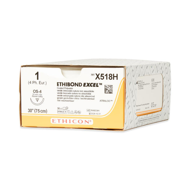 Ethicon Reverse Cutting Ethibond Excel Sutures X518H - 36.0 Each