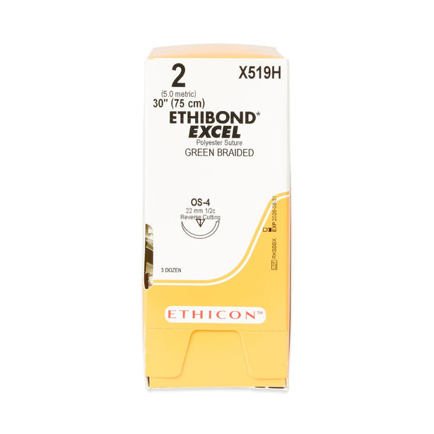 Ethicon Reverse Cutting Ethibond Excel Sutures X519H - 36.0 Each