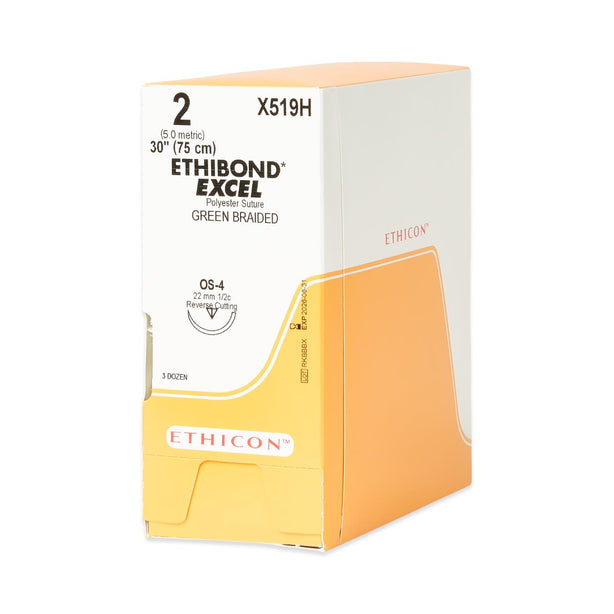 Ethicon Reverse Cutting Ethibond Excel Sutures X519H - 36.0 Each