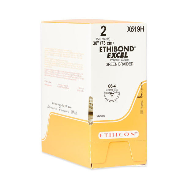 Ethicon Reverse Cutting Ethibond Excel Sutures X519H - 36.0 Each