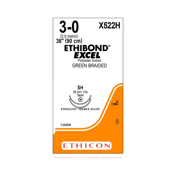 ETHICON Taper Point Ethibond Excel Suture X522H 36 Each-MDL-ETHX522H