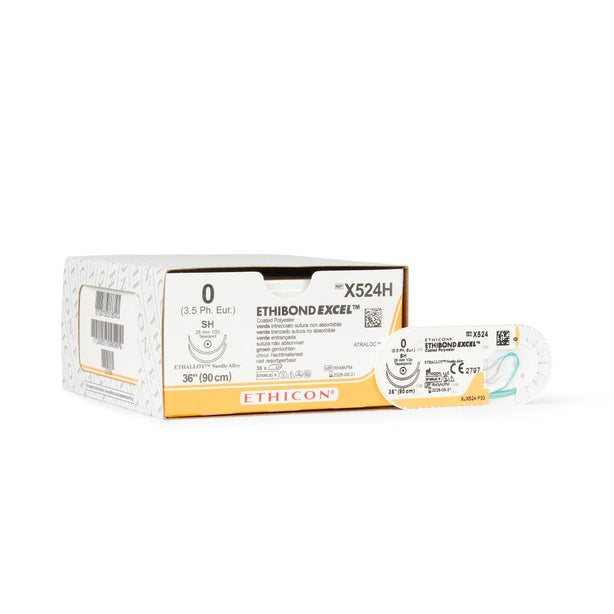 ETHICON Taper Point Ethibond Excel Suture X524H 36 Each-MDL-ETHX524H