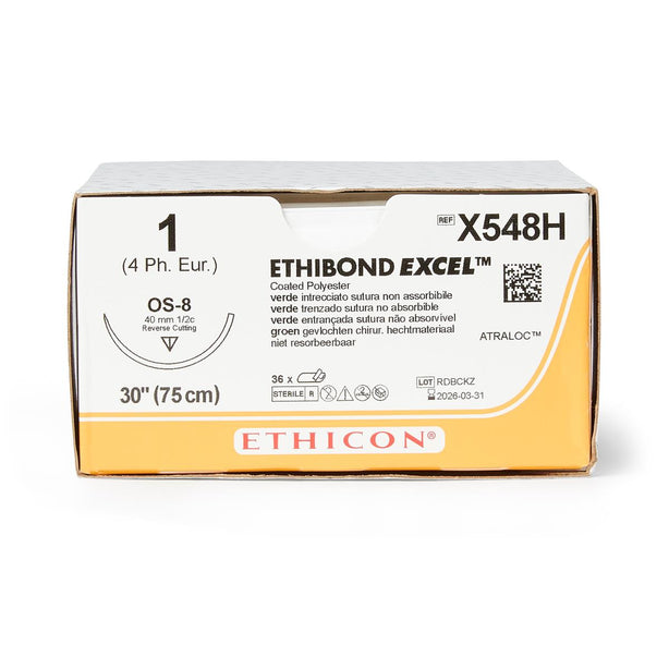 Ethicon Reverse Cutting Ethibond Excel Sutures X548H - 36.0 Each