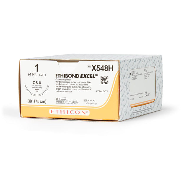Ethicon Reverse Cutting Ethibond Excel Sutures X548H - 36.0 Each