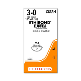 Ethicon Reverse Cutting Ethibond Excel Sutures X663H - 36.0 Each