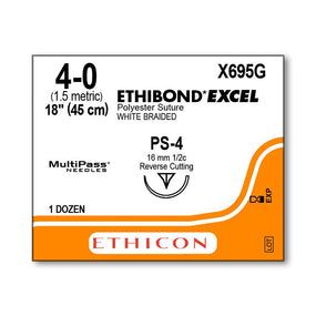 ETHICON Ethicon Ethibond Excel Polyester Sutures X695G 12 Each - MDL-ETHX695G