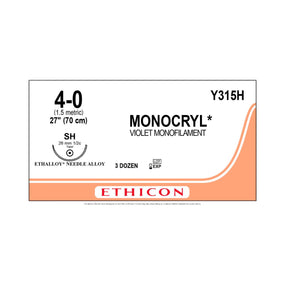 ETHICON Monocryl Absorbable Sutures Y315H 36 Each-MDL-ETHY315H