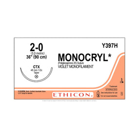 ETHICON Monocryl Absorbable Sutures Y397H 36 Each-MDL-ETHY397H