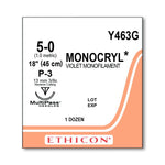 Ethicon Precision Point Monocryl Synthetic Absorbable Sutures Y463G - 12.0 Each
