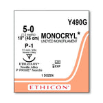 Ethicon Precision Point Monocryl Synthetic Absorbable Sutures Y490G - 12.0 Each