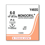 Ethicon Precision Point Monocryl Synthetic Absorbable Sutures Y492G - 12.0 Each