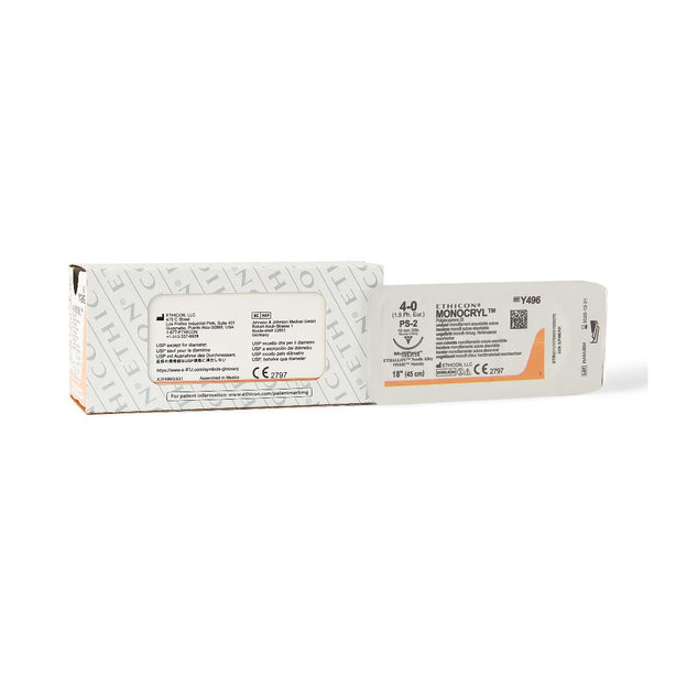 Ethicon Precision Point Monocryl Synthetic Absorbable Sutures Y496G - 12.0 Each