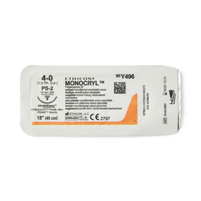 Ethicon Precision Point Monocryl Synthetic Absorbable Sutures Y496G - 12.0 Each