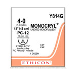 ETHICON Precision Cosmetic Monocryl Absorbable Sutures Y814G 12 Each - MDL-ETHY814G