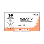 ETHICON Taper Point Reverse Cutting Monocryl Sutures Y931H 36 Each - MDL-ETHY931H