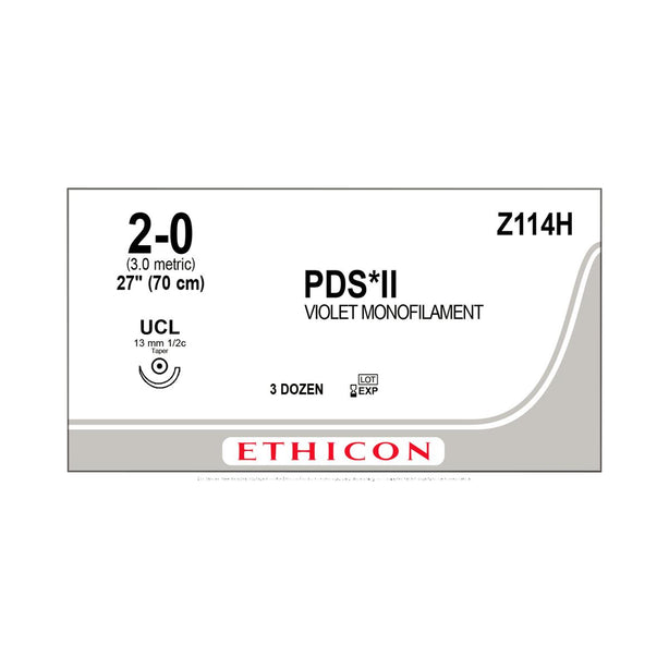 ETHICON Taper Point PDS II Absorbable Sutures Z114H 36 Each-MDL-ETHZ114H