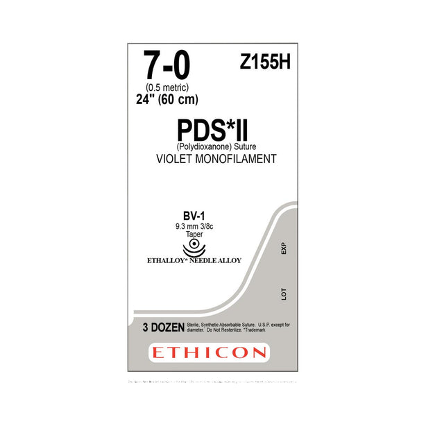 ETHICON Taper Point PDS II Absorbable Sutures Z155H 36 Each-MDL-ETHZ155H