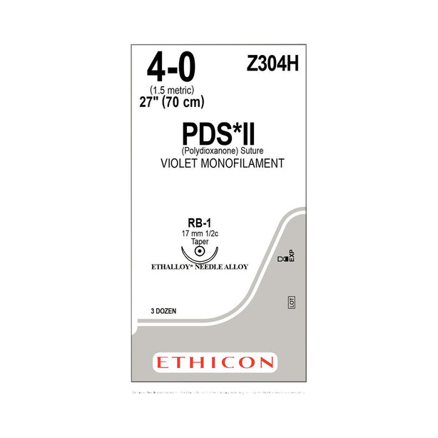ETHICON Taper Point PDS II Absorbable Sutures Z304H 36 Each-MDL-ETHZ304H