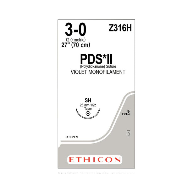 ETHICON Taper Point PDS II Absorbable Sutures Z316H 36 Each-MDL-ETHZ316H