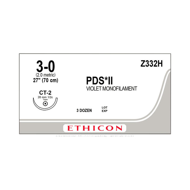 ETHICON Taper Point PDS II Absorbable Sutures Z332H 36 Each-MDL-ETHZ332H