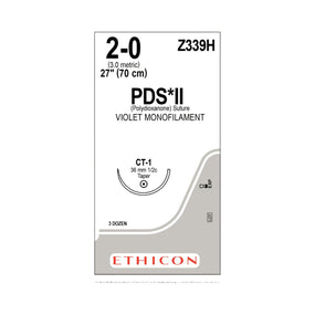 ETHICON Taper Point PDS II Absorbable Sutures Z339H 36 Each-MDL-ETHZ339H