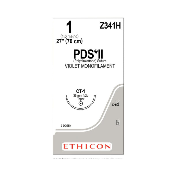 ETHICON Taper Point PDS II Absorbable Sutures Z341H 36 Each-MDL-ETHZ341H