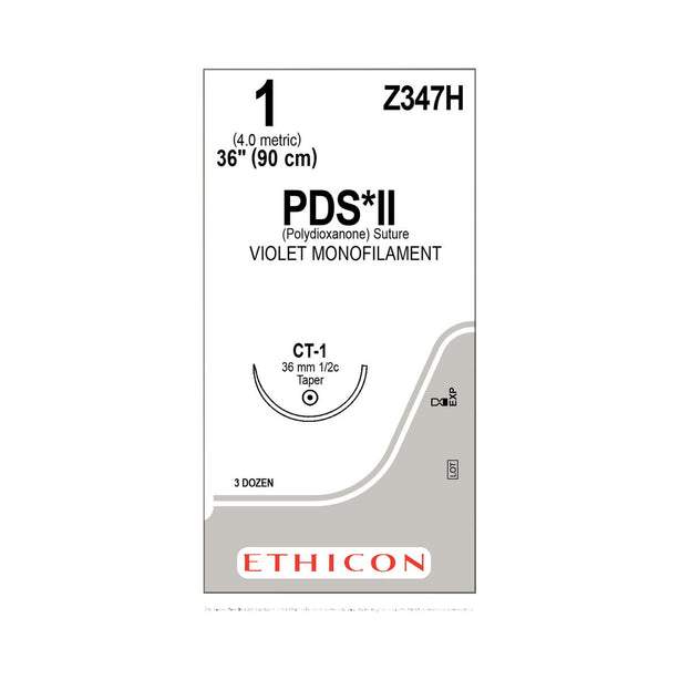 ETHICON Taper Point PDS II Absorbable Sutures Z347H 36 Each-MDL-ETHZ347H