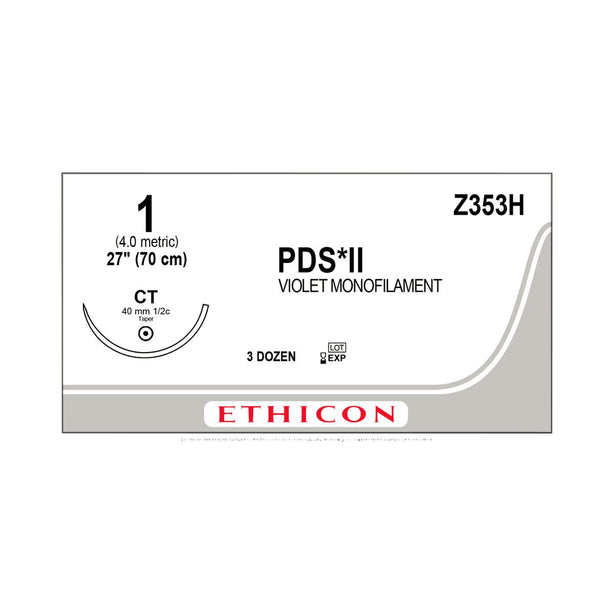 ETHICON Taper Point PDS II Absorbable Sutures Z353H 36 Each-MDL-ETHZ353H