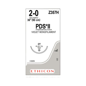 ETHICON Taper Point PDS II Absorbable Sutures Z357H 36 Each-MDL-ETHZ357H