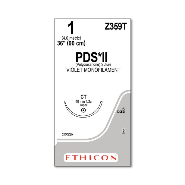 ETHICON Taper Point PDS II Absorbable Sutures Z359T 24 Each-MDL-ETHZ359T