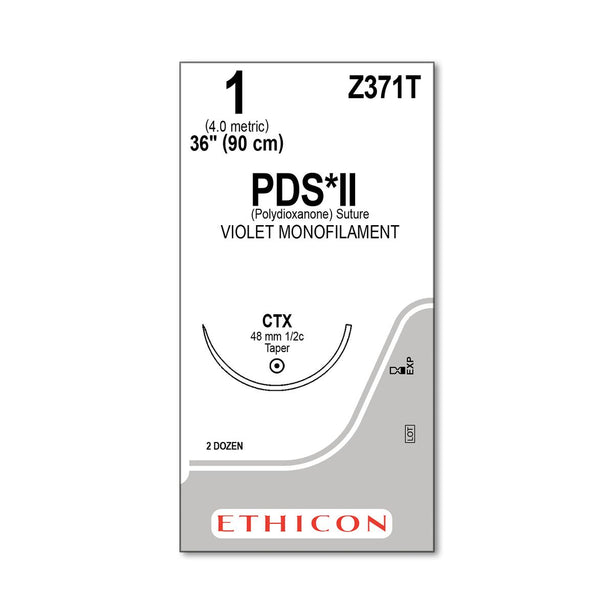 ETHICON Taper Point PDS II Absorbable Sutures Z371T 24 Each-MDL-ETHZ371T