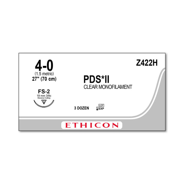 ETHICON Reverse Cutting PDS II Absorbable Sutures Z422H 36 Each-MDL-ETHZ422H