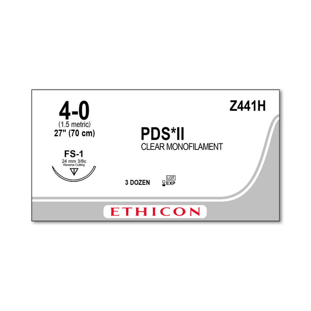 ETHICON Reverse Cutting PDS II Absorbable Sutures Z441H 36 Each-MDL-ETHZ441H