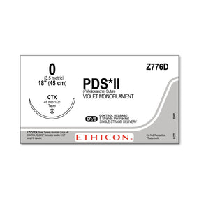 ETHICON Taper Point PDS II Absorbable Sutures Z776D 12 Each-MDL-ETHZ776D