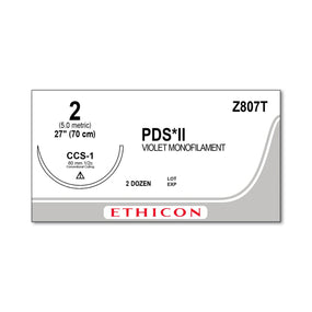 ETHICON Sternum PDS II Absorbable Sutures Z807T 24 Each - MDL-ETHZ807T