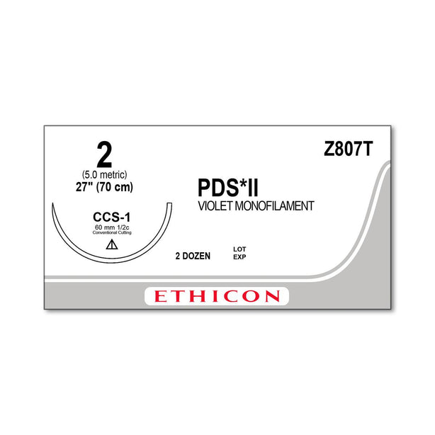 ETHICON Sternum PDS II Absorbable Sutures Z807T 24 Each - MDL-ETHZ807T