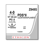 ETHICON Precision Cosmetic PDS II Absorbable Sutures Z845G 12 Each - MDL-ETHZ845G