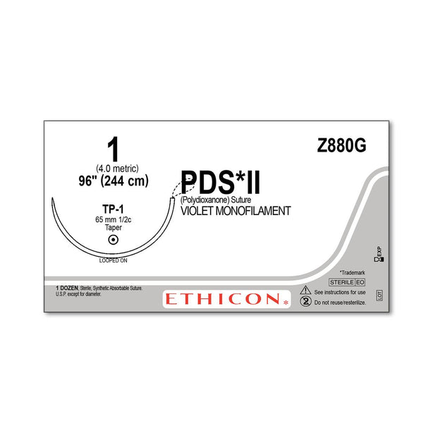 ETHICON Taper Point PDS II Absorbable Sutures Z880G 12 Each-MDL-ETHZ880G
