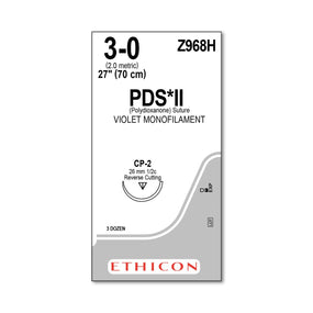 ETHICON Reverse Cutting PDS II Absorbable Sutures Z968H 36 Each-MDL-ETHZ968H