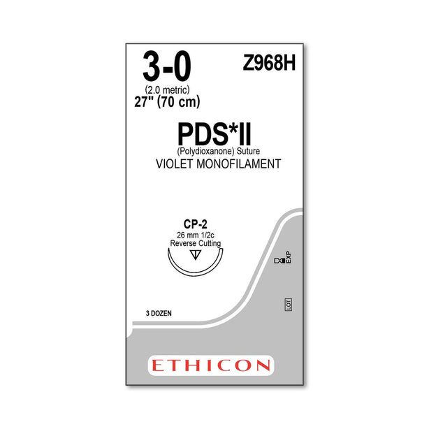 ETHICON Reverse Cutting PDS II Absorbable Sutures Z968H 36 Each-MDL-ETHZ968H