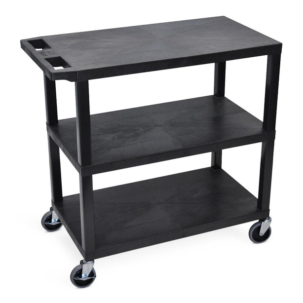 HDPE 3-Shelf Serving Cart - EC222-B - 1 Each - MDL-EVSEC222B