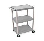 3 & 4 Shelf Carts by MMC - HE34GRY - 1 Each - MDL-EVSHE34GRY