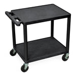 Luxor Furniture Heavy-Duty AV Cart with 2 Shelves LP26E-B - 1.0 Each