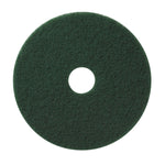 Low-Speed Scrubbing Pad, Green, 20", Heavy-Duty Low Speed Floor - EVSPSCRUB20G - 5 Each
