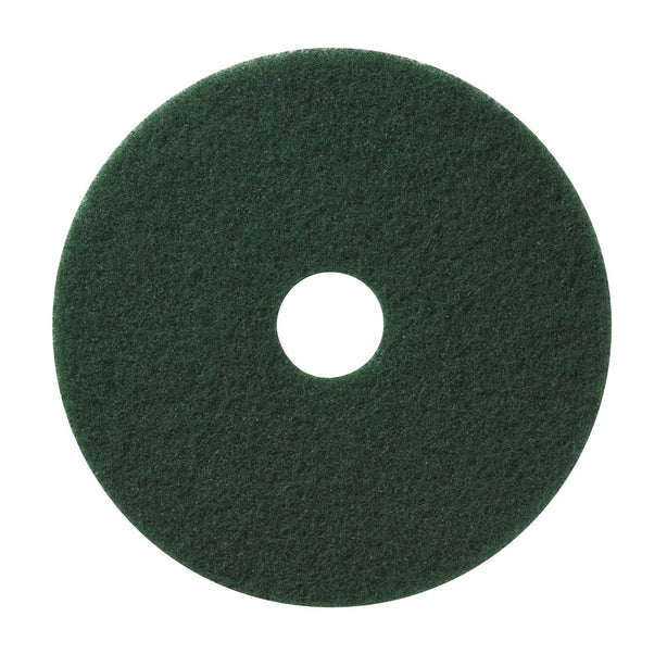 Low-Speed Scrubbing Pad, Green, 20", Heavy-Duty Low Speed Floor - EVSPSCRUB20G - 5 Each