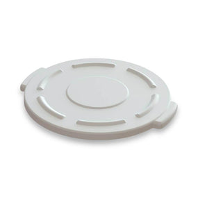 10-Gallon Plastic White Round Trash Can Lid, Mmc - EVSTRDIL10WH - 6 Each