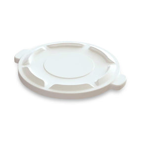 32-Gallon Plastic White Round Trash Can Lid, Mmc - EVSTRDIL32WH - 5 Each