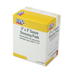 First Aid Only Sterile in Dispenser Box I-211 Gauze Dressing Pads, 3" x 3" - MDL-FAOI211 - 10 Each