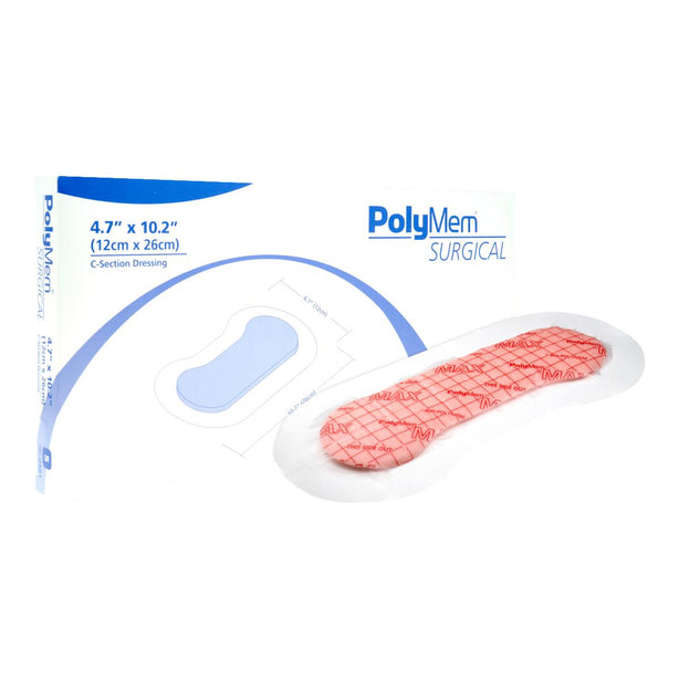 FERRIS PolyMem Adhesive Film C-Section Dressing 0481 10 Each-MDL-FER0481