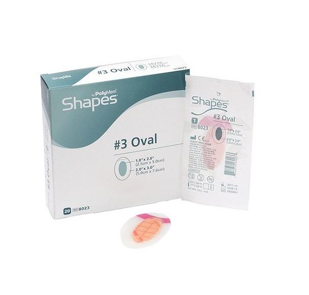 FERRIS PolyMem Shapes Oval Dressings 8023 1 Each - MDL-FER8023H